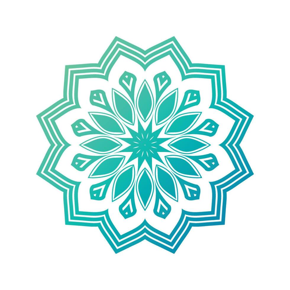 hermosa verde color mandala diseño vector modelo