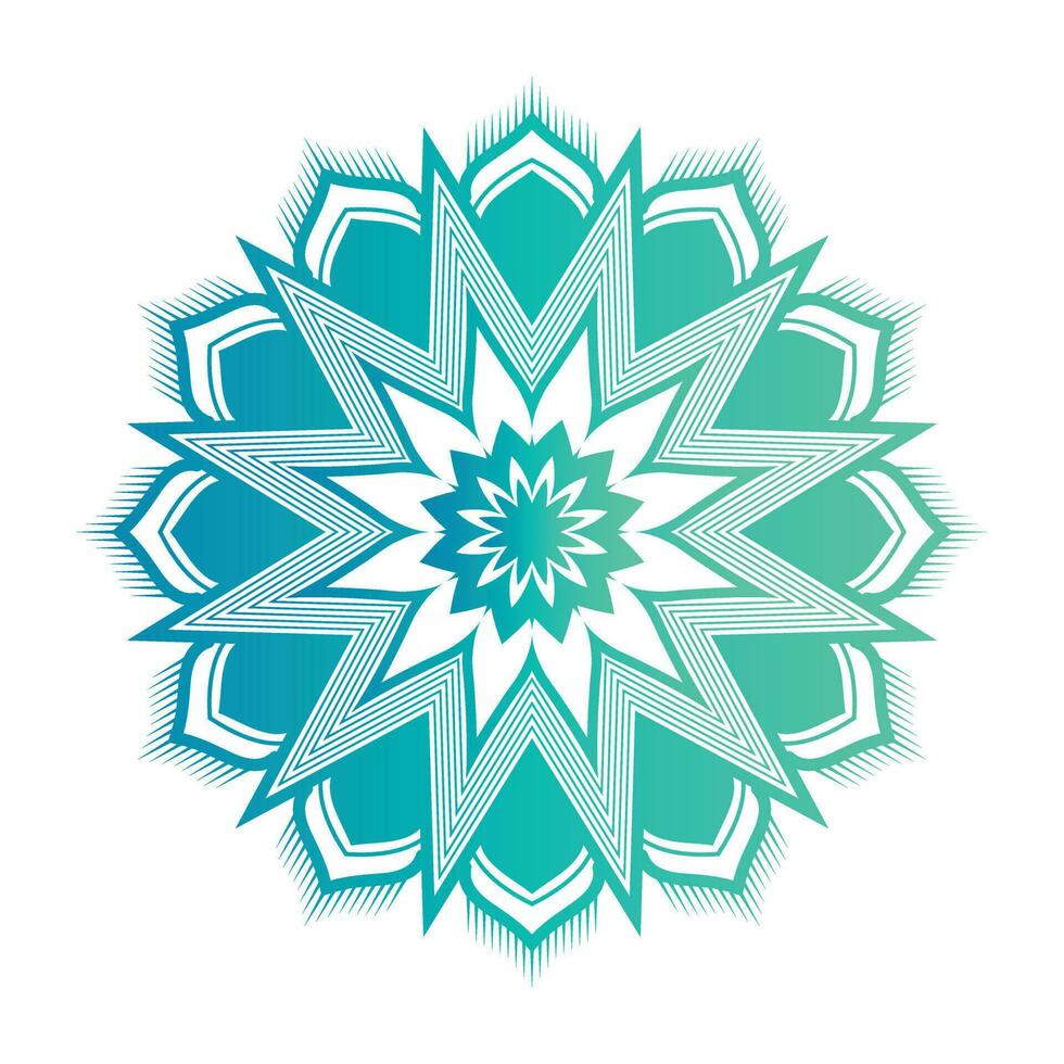 hermosa verde color mandala diseño vector modelo