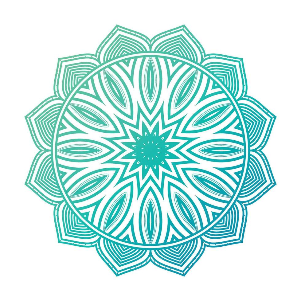 hermosa verde color mandala diseño vector modelo