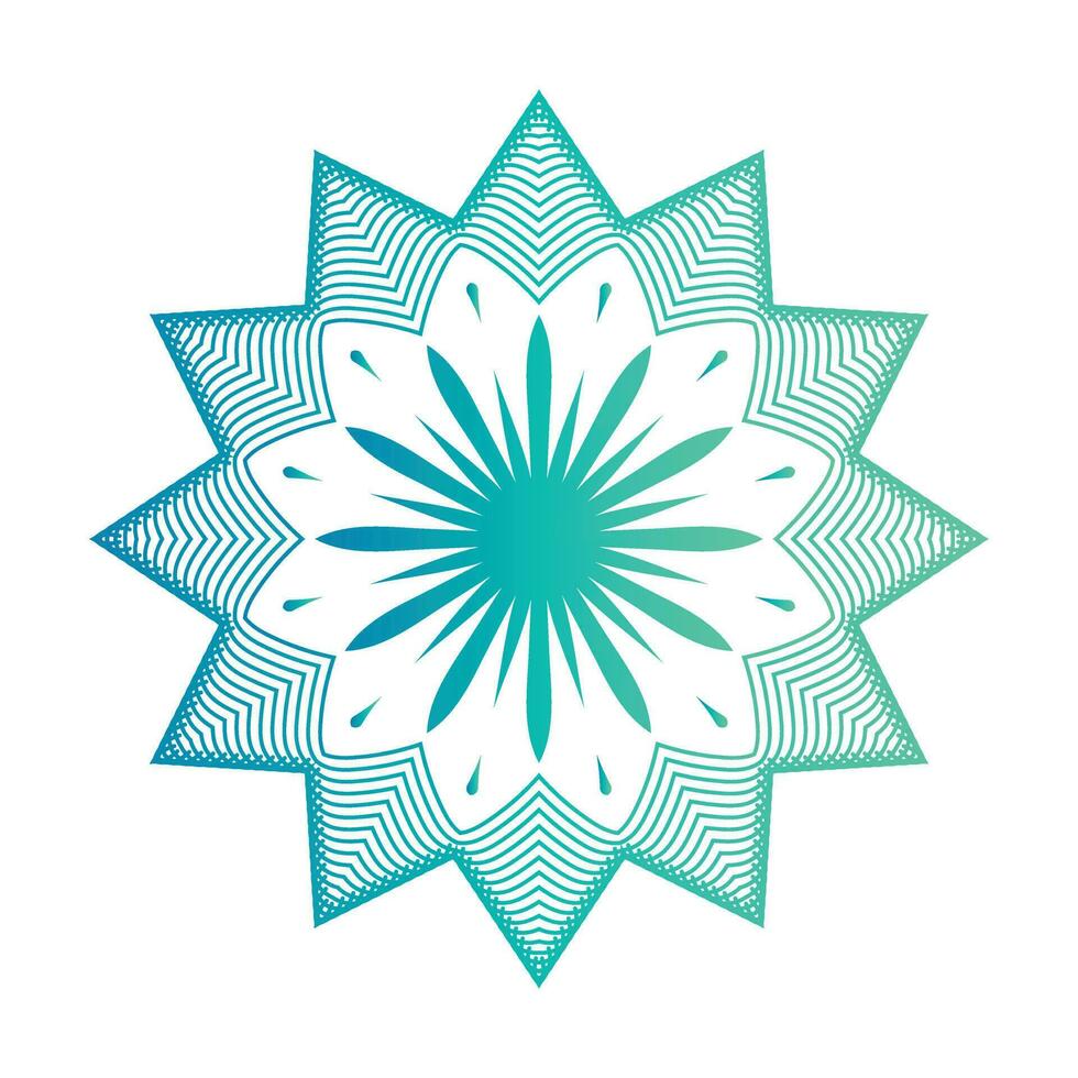 Beautiful Green color Mandala design vector Template