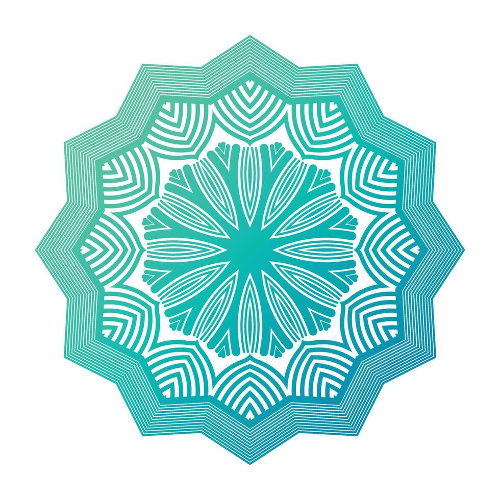 hermosa verde color mandala diseño vector modelo