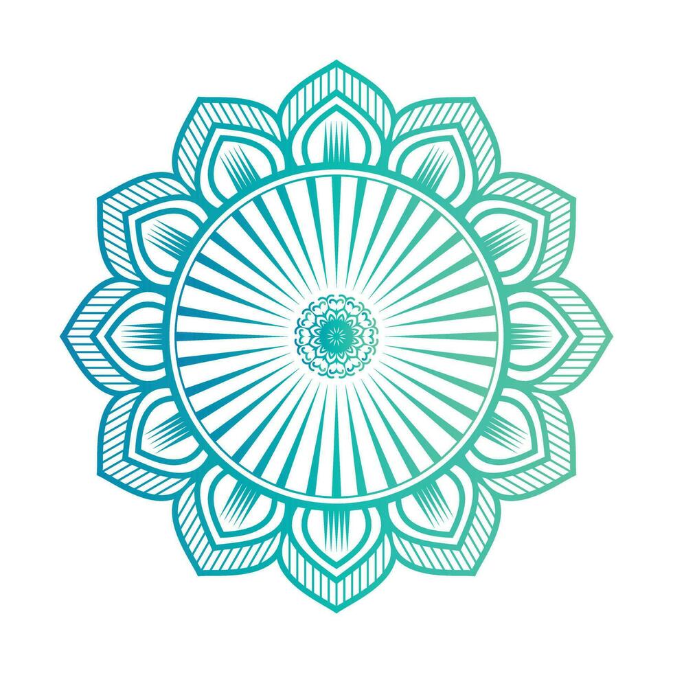 hermosa verde color mandala diseño vector modelo