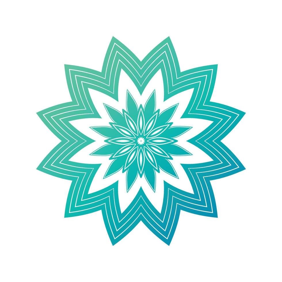 hermosa verde color mandala diseño vector modelo