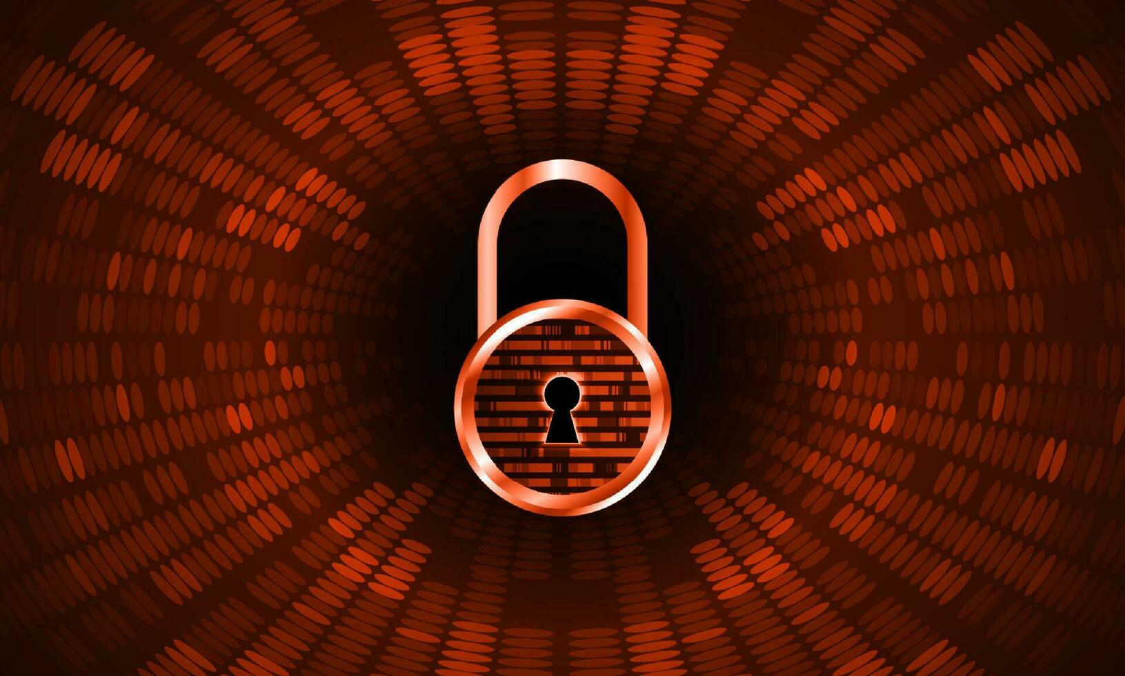 Modern Cybersecurity Technology Background with padlock vector