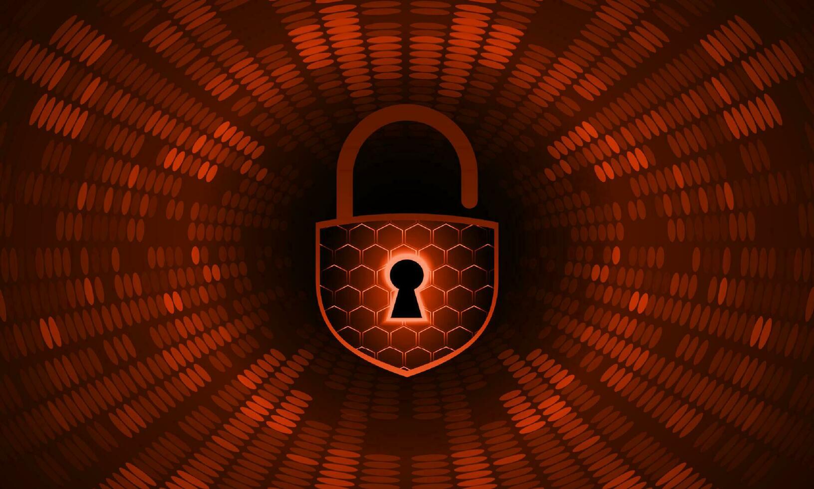 Modern Cybersecurity Technology Background with padlock vector