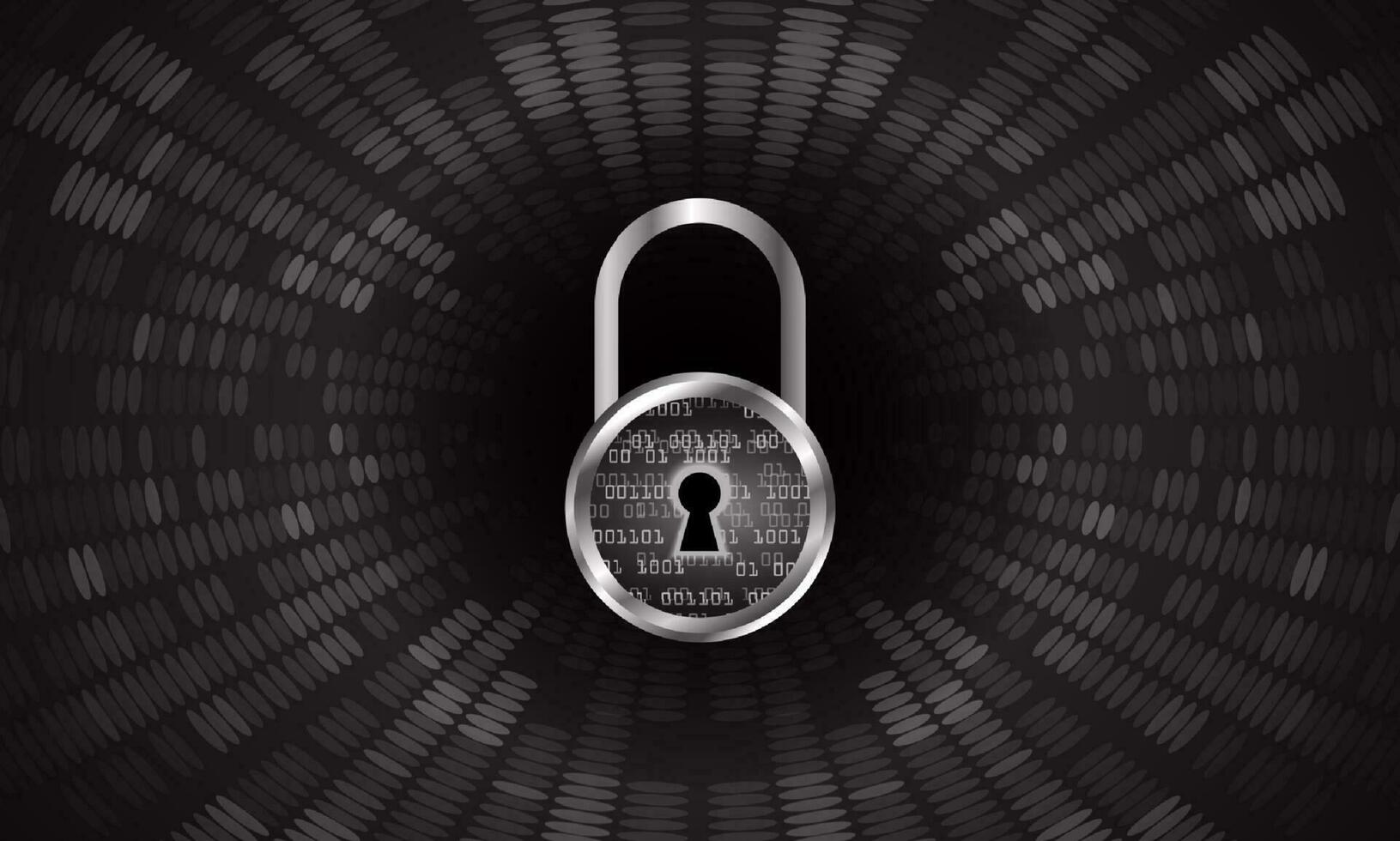 Modern Cybersecurity Technology Background with padlock vector