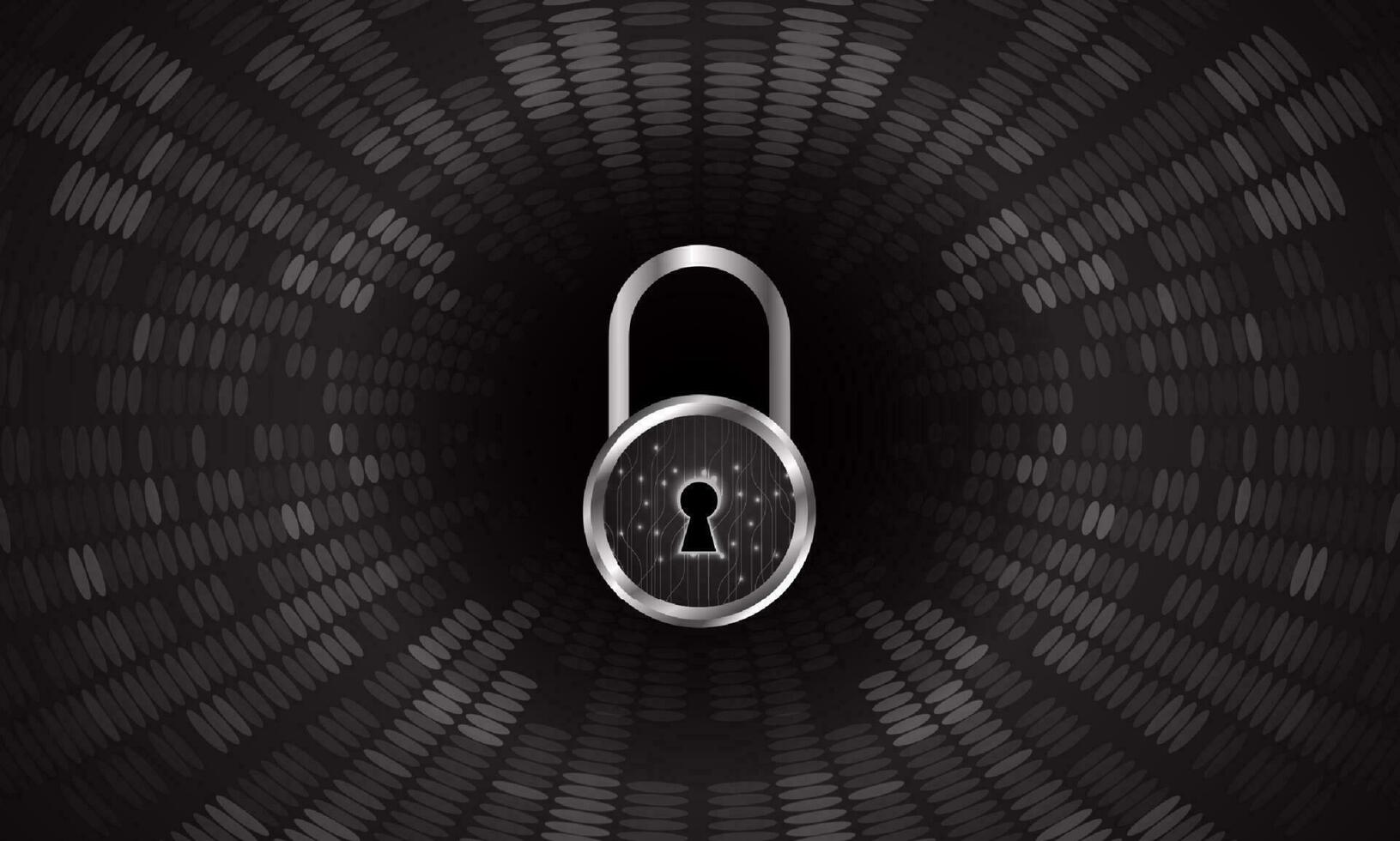 Modern Cybersecurity Technology Background with padlock vector