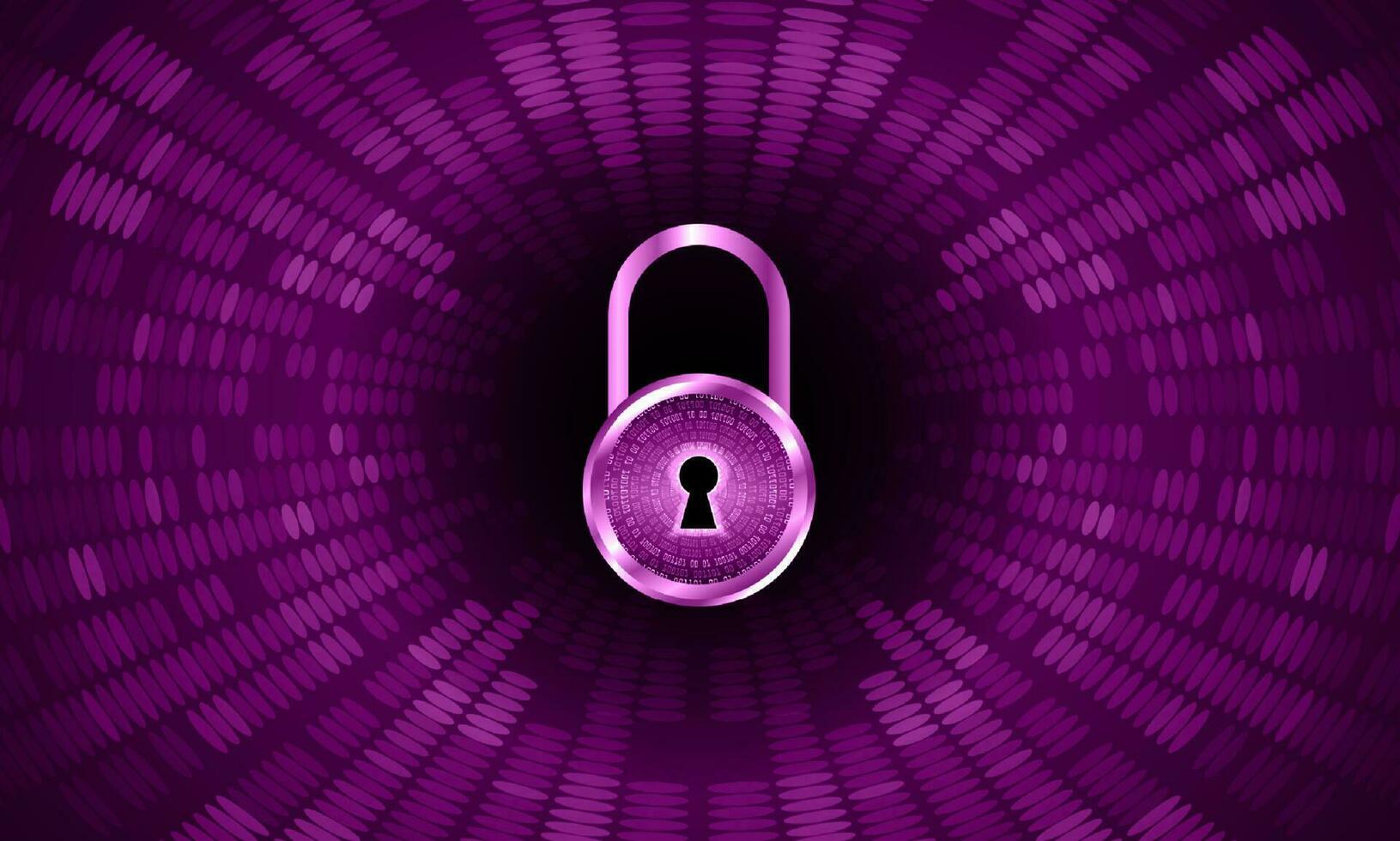 Modern Cybersecurity Technology Background with padlock vector