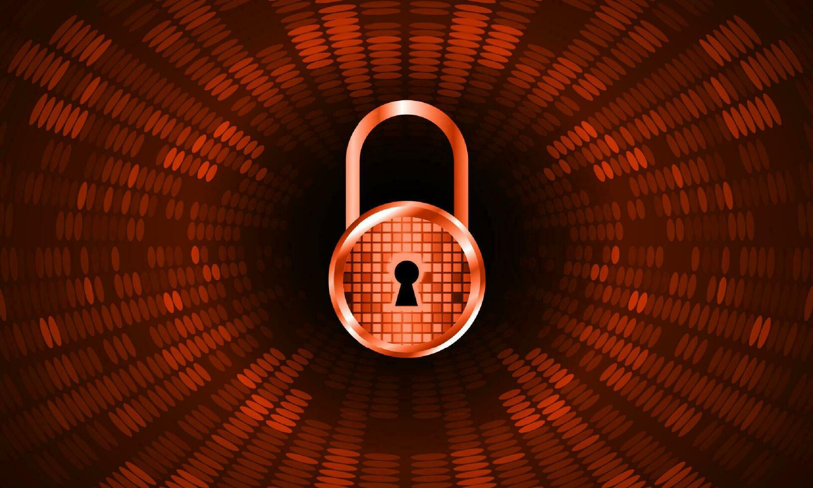 Modern Cybersecurity Technology Background with padlock vector
