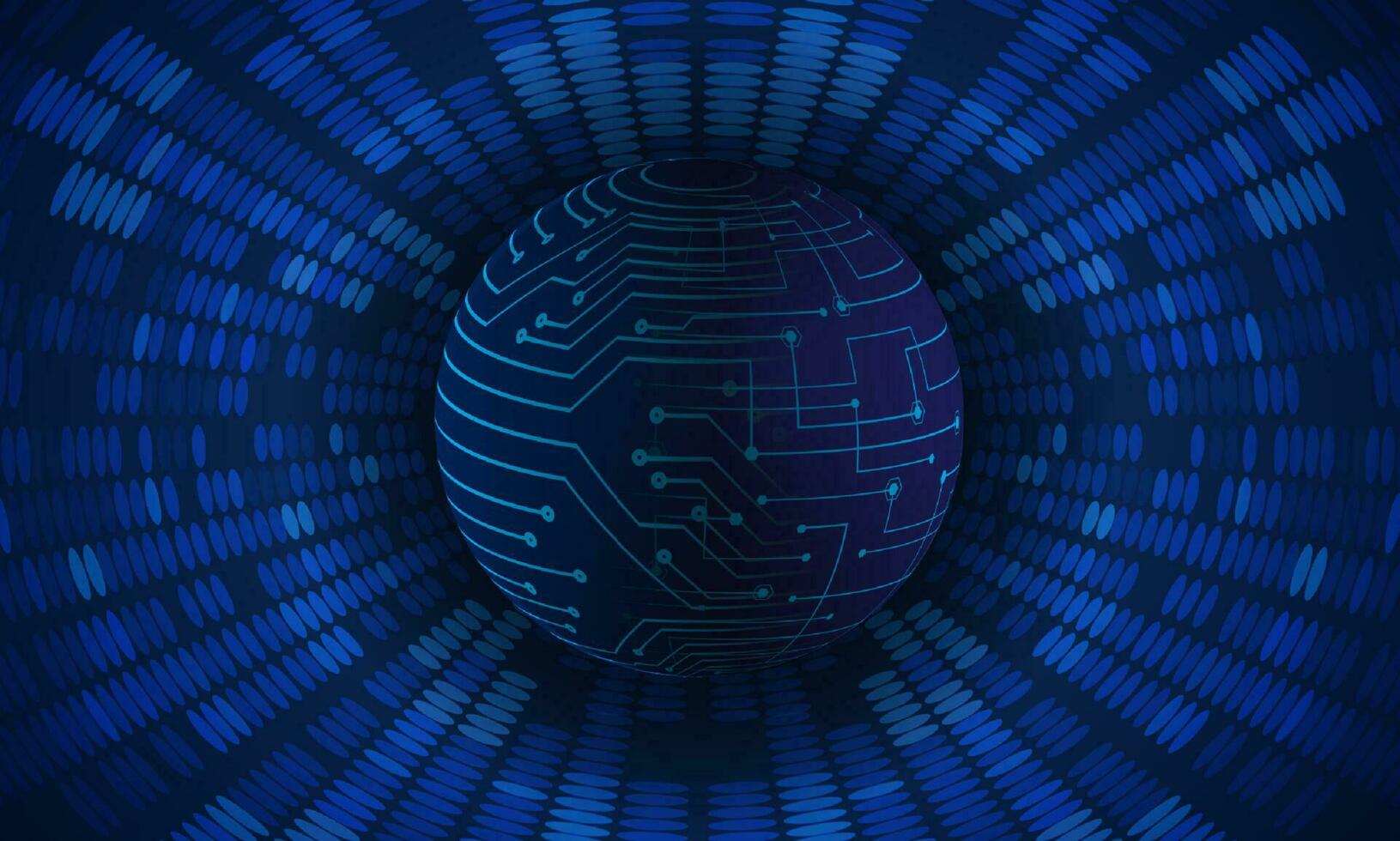 Modern Cybersecurity Technology Background with Blue Globe vector