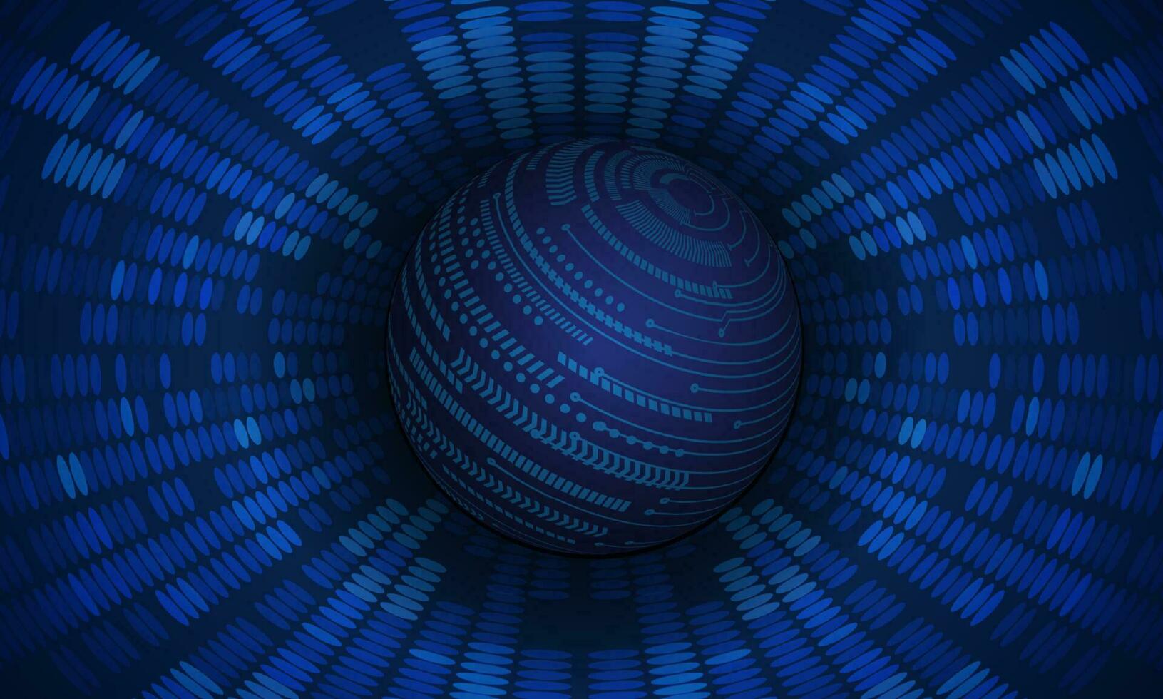 Modern Cybersecurity Technology Background with Blue Globe vector