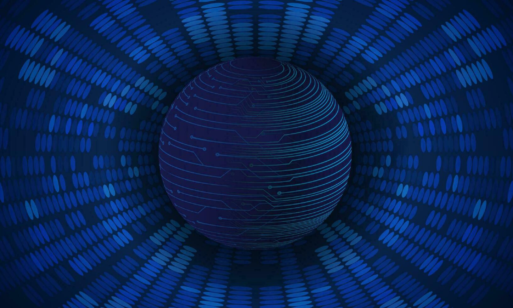 Modern Cybersecurity Technology Background with Blue Globe vector