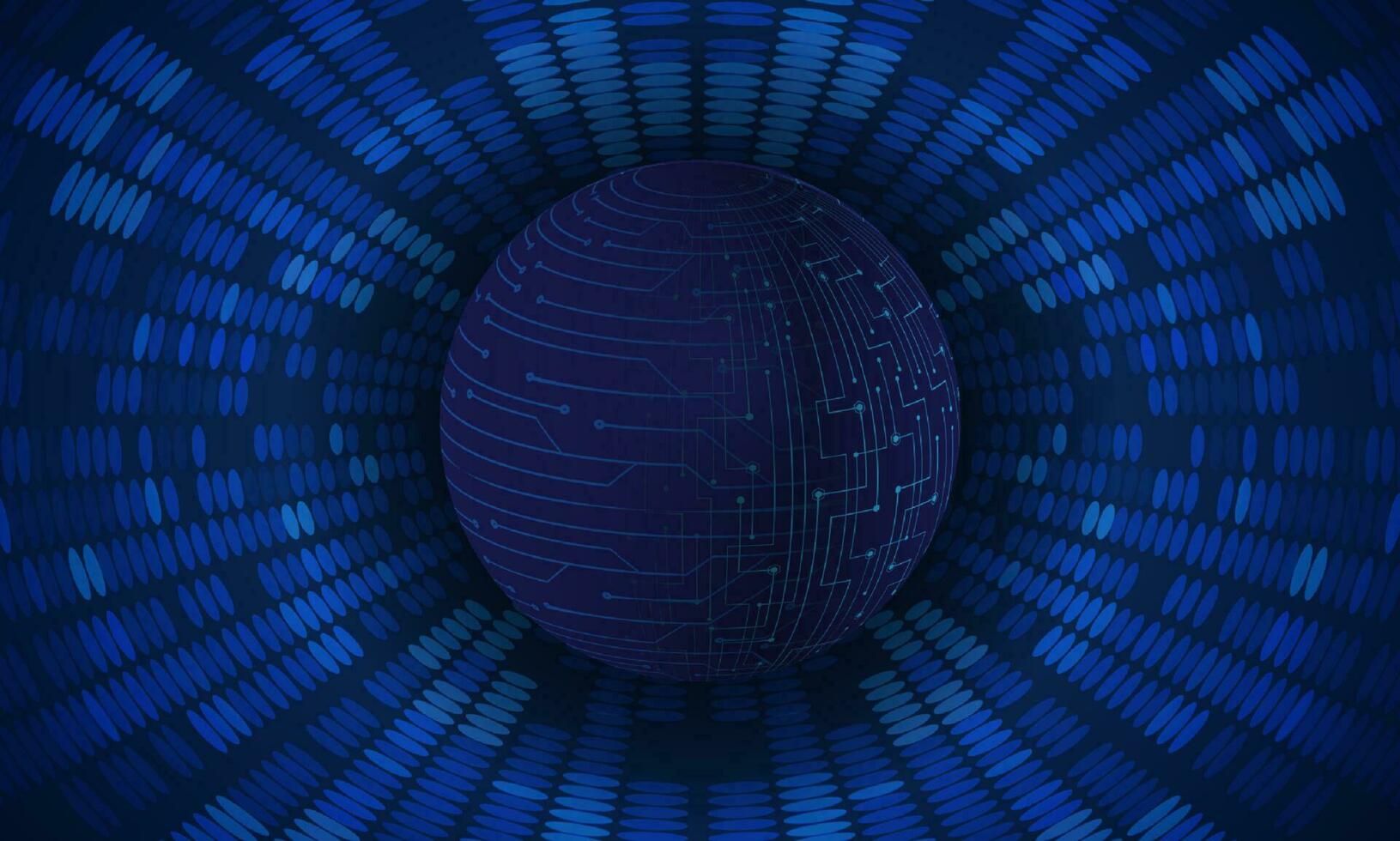 Modern Cybersecurity Technology Background with Blue Globe vector