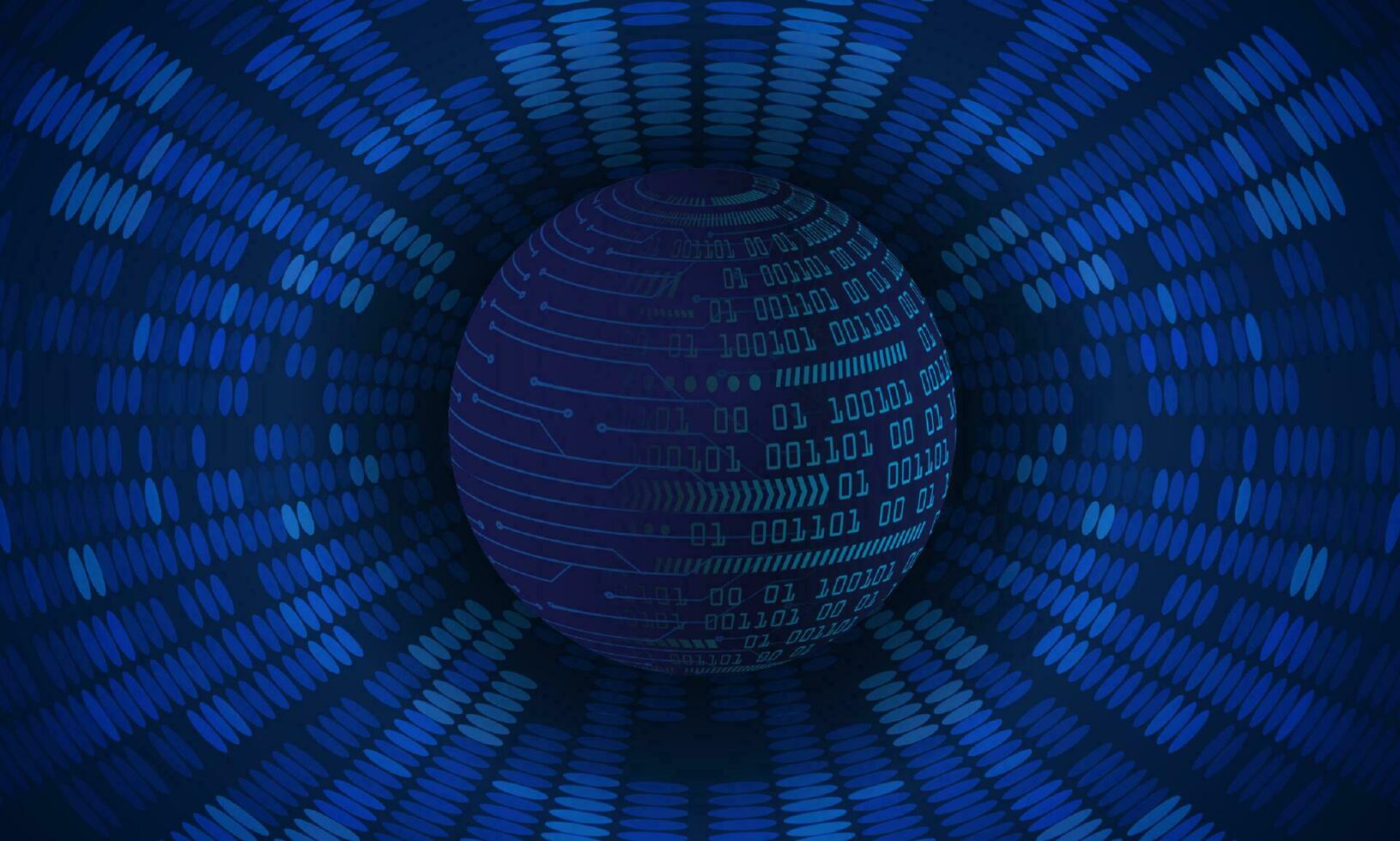 Modern Cybersecurity Technology Background with Blue Globe vector