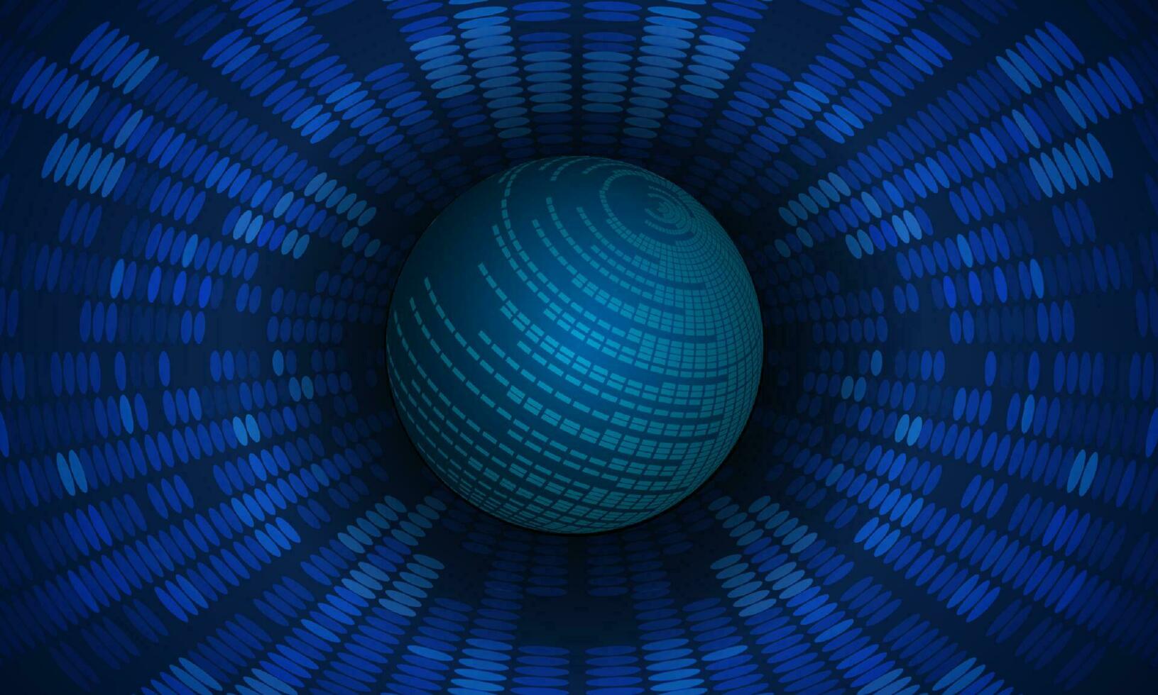 Modern Cybersecurity Technology Background with Blue Globe vector