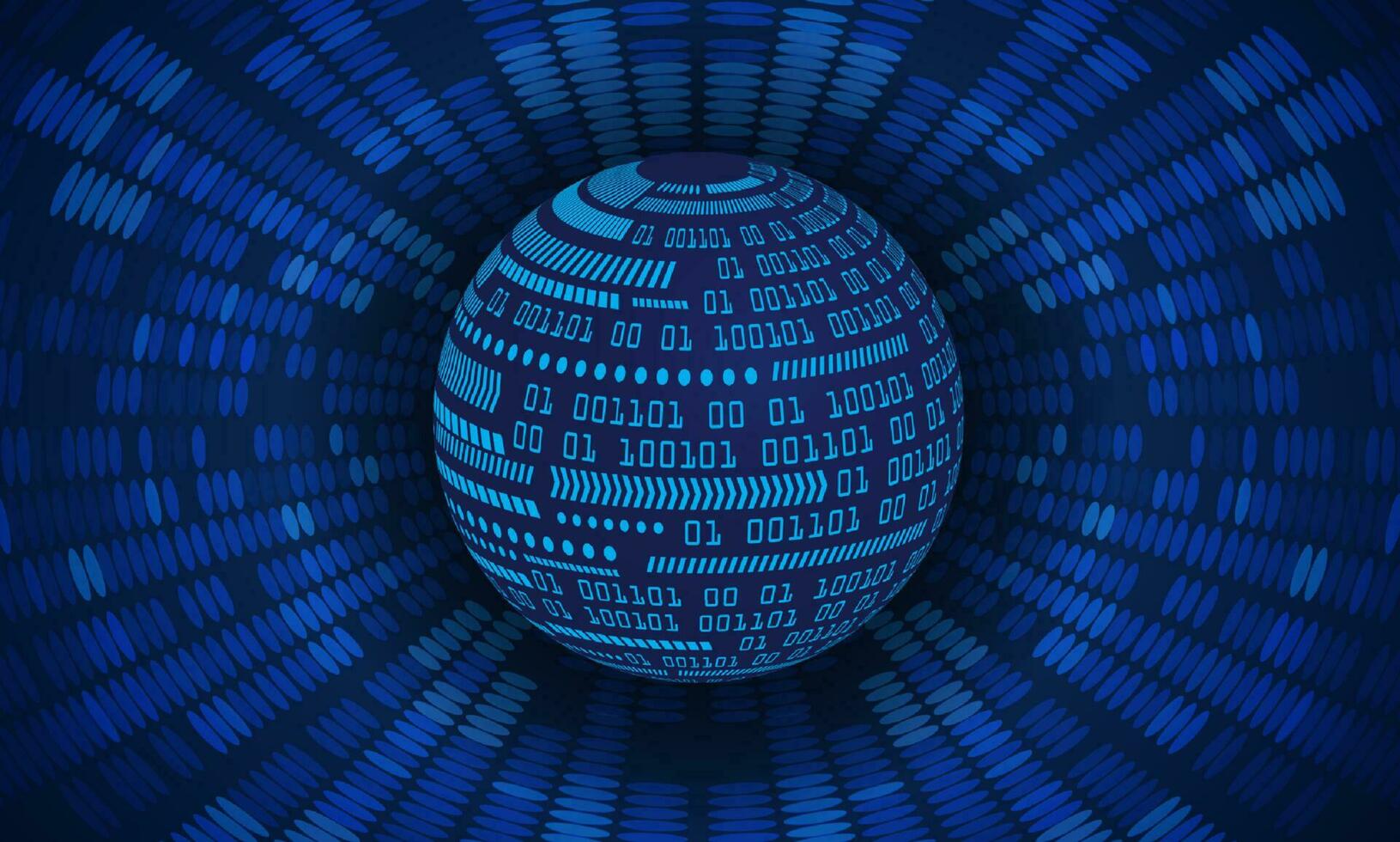 Modern Cybersecurity Technology Background with Blue Globe vector