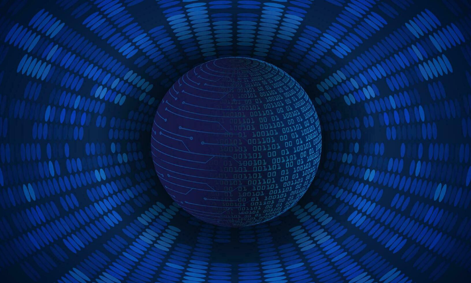 fondo de tecnología de ciberseguridad moderna con globo azul vector