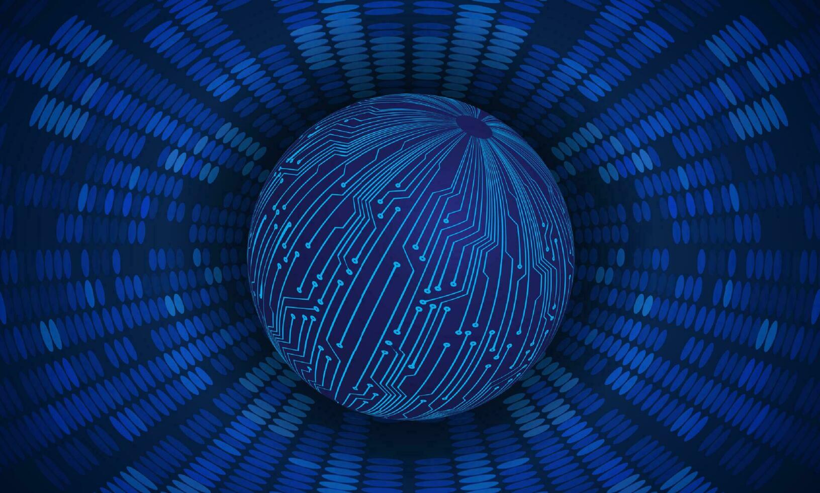 Modern Cybersecurity Technology Background with Blue Globe vector