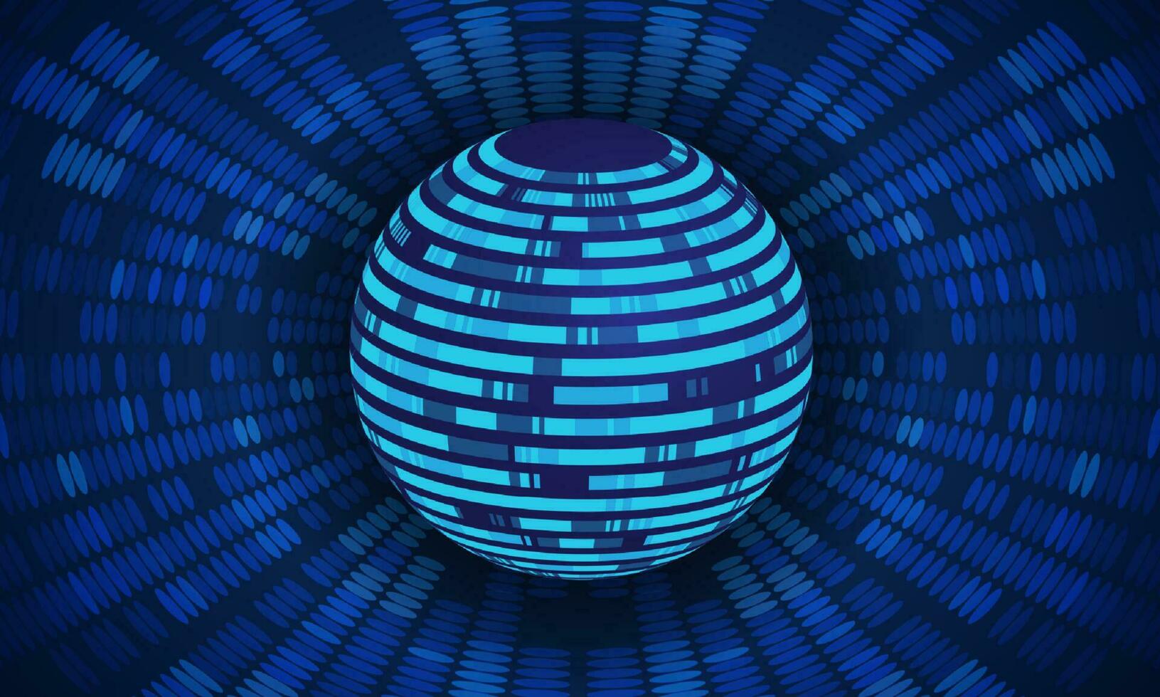 Modern Cybersecurity Technology Background with Blue Globe vector