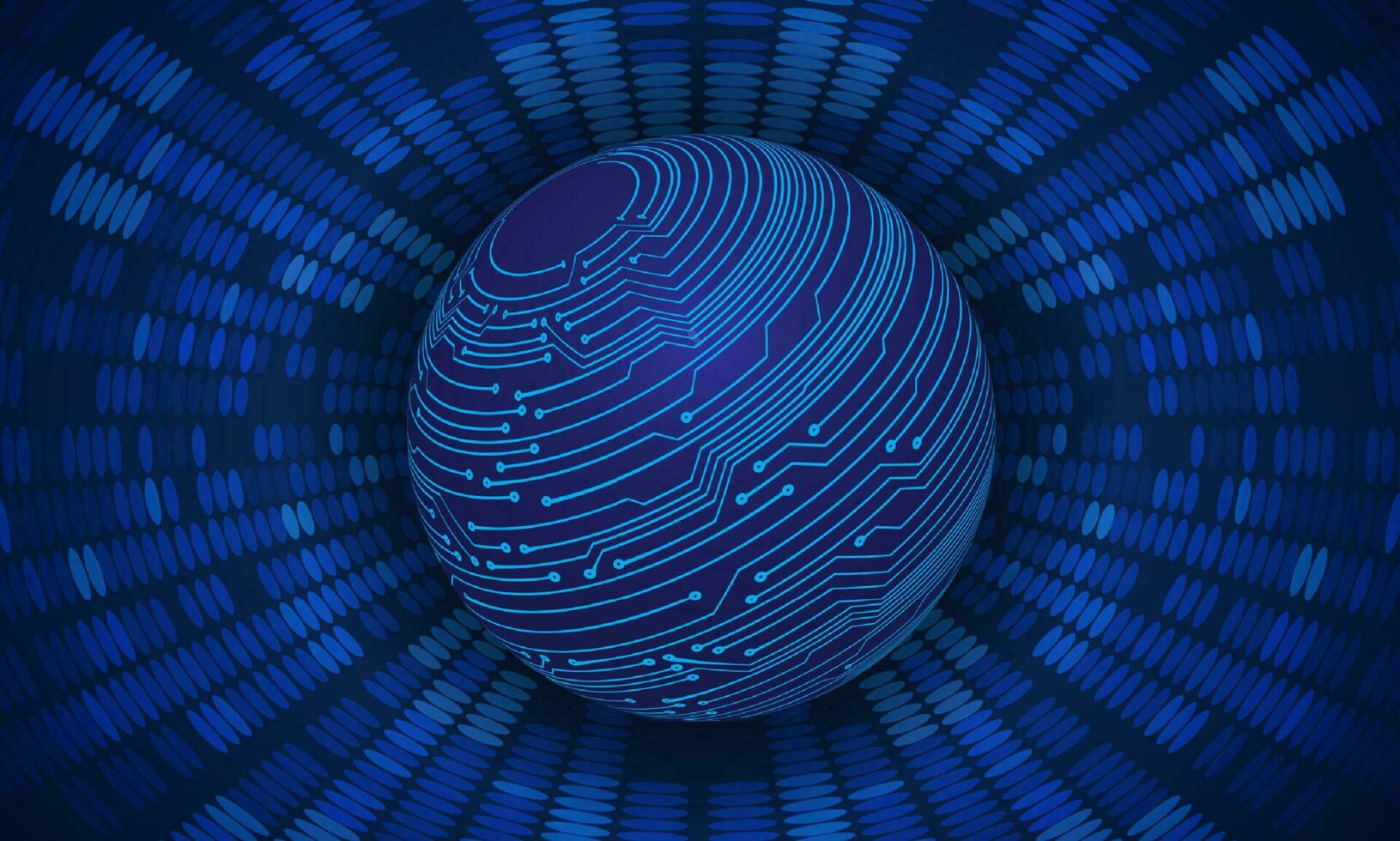 Modern Cybersecurity Technology Background with Blue Globe vector