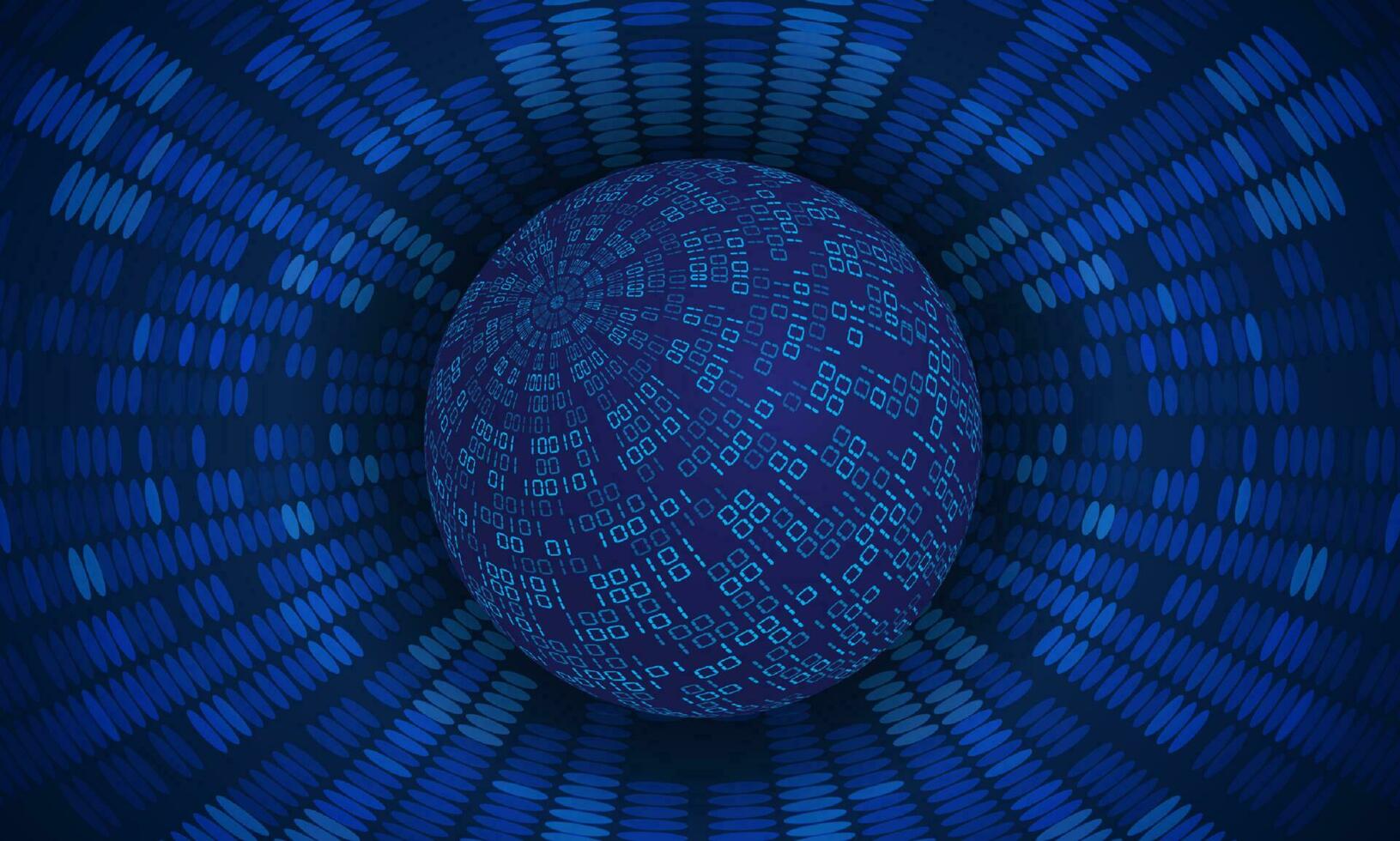 Modern Cybersecurity Technology Background with Blue Globe vector