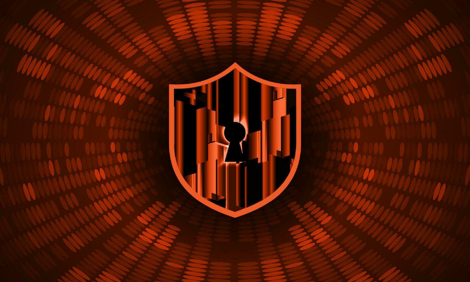 Modern Cybersecurity Technology Background with shield and lock vector