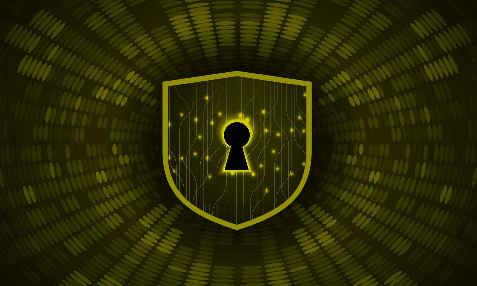 Modern Cybersecurity Technology Background with shield and lock vector