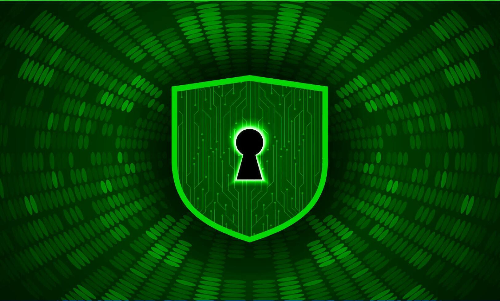 Modern Cybersecurity Technology Background with shield and lock vector