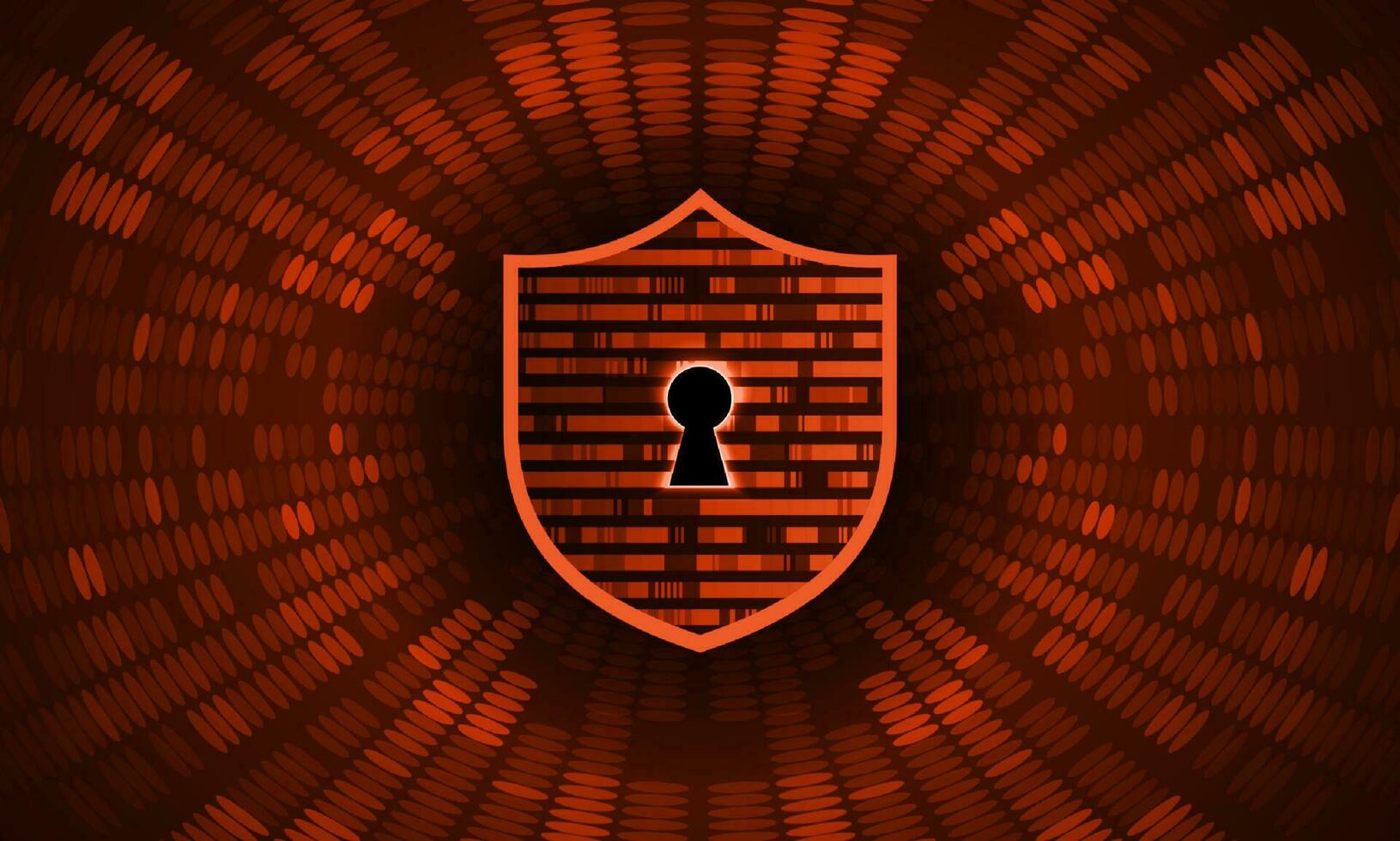 Modern Cybersecurity Technology Background with shield and lock vector