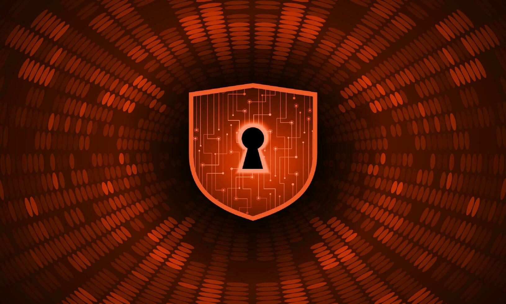 Modern Cybersecurity Technology Background with shield and lock vector