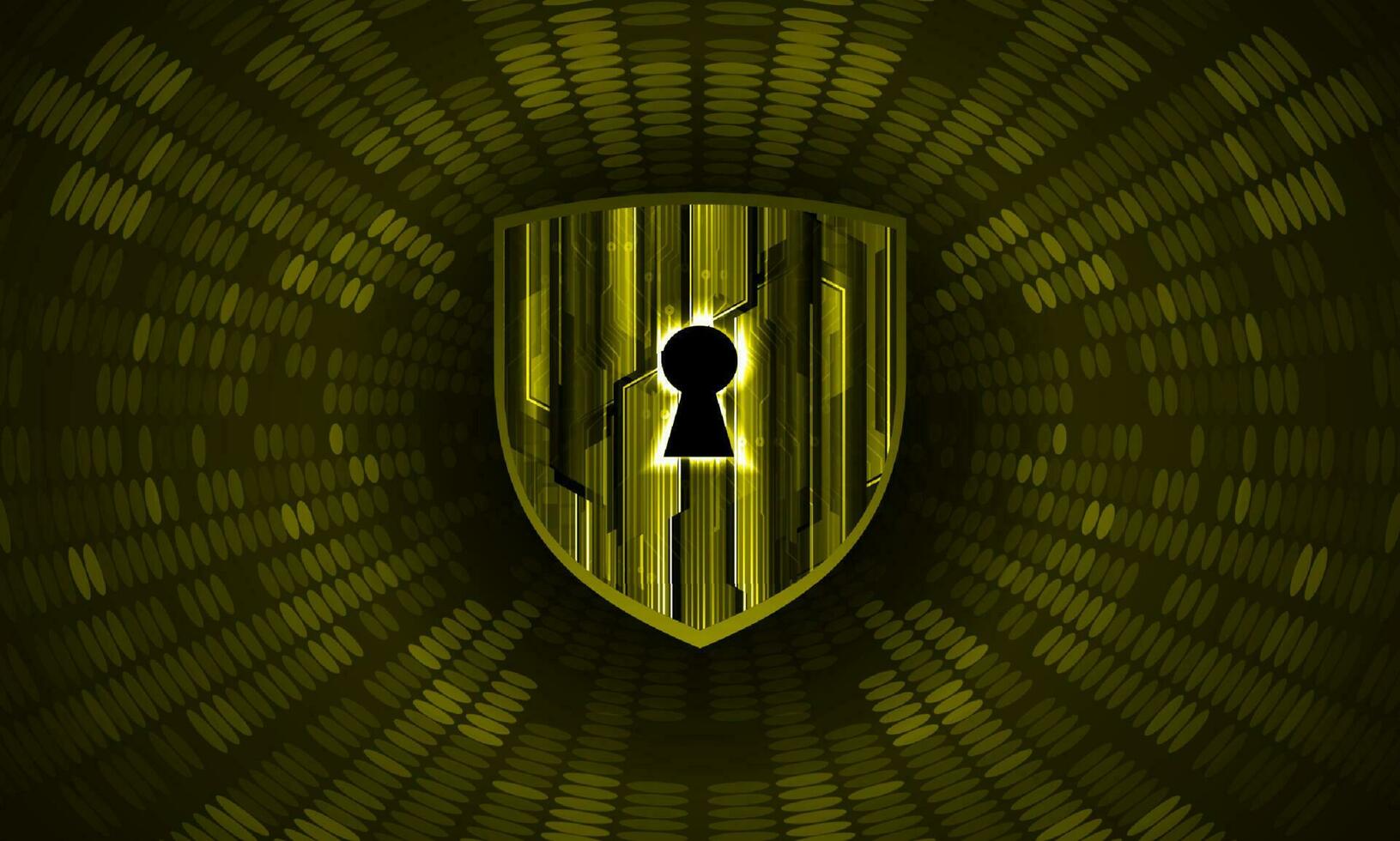 Modern Cybersecurity Technology Background with shield and lock vector