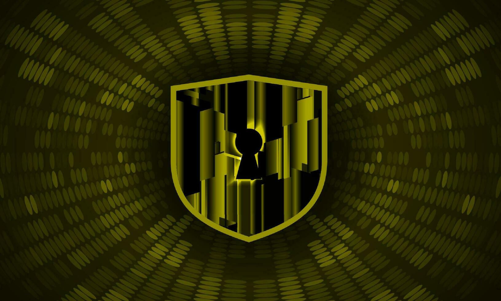 Modern Cybersecurity Technology Background with shield and lock vector