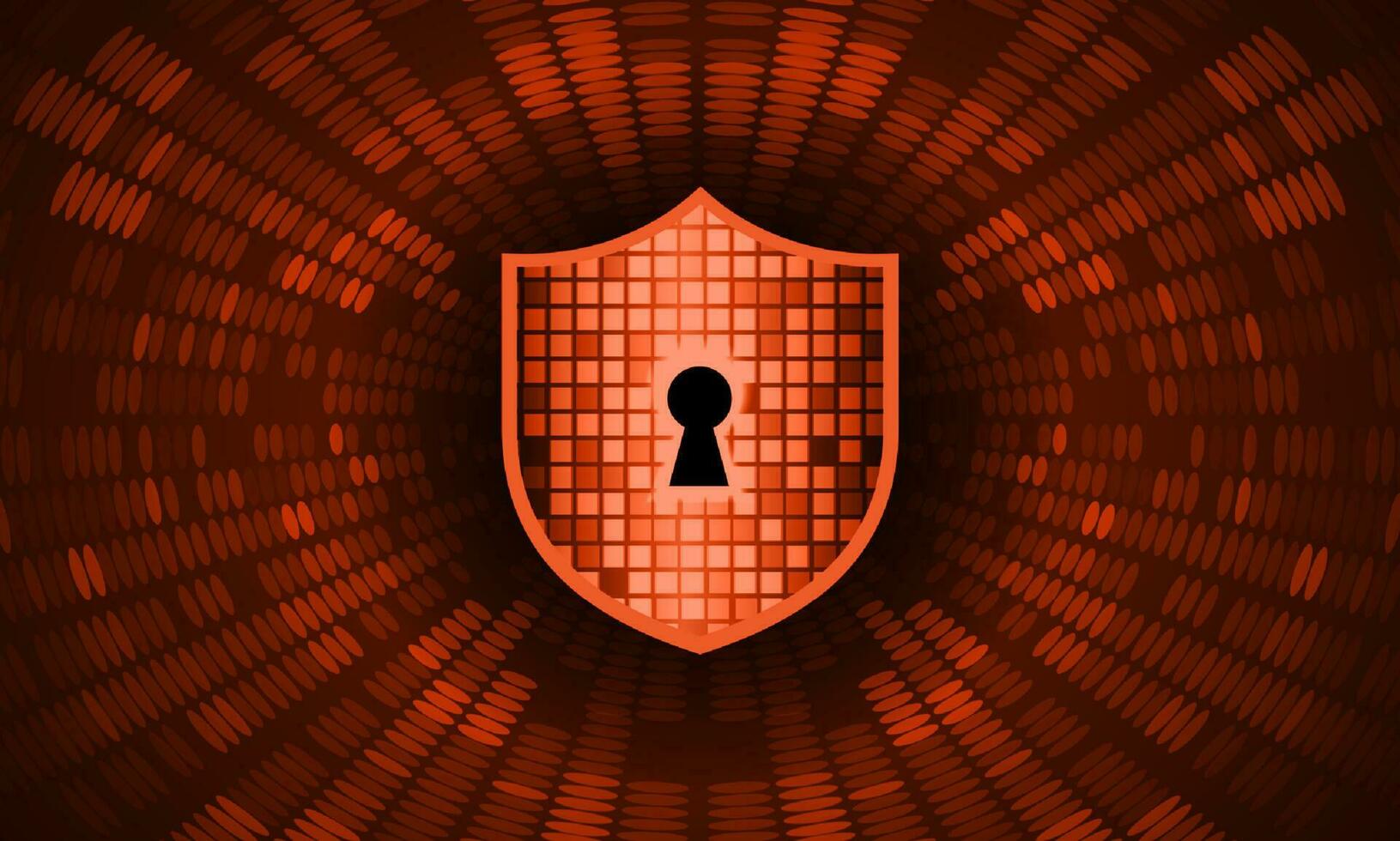 Modern Cybersecurity Technology Background with shield and lock vector