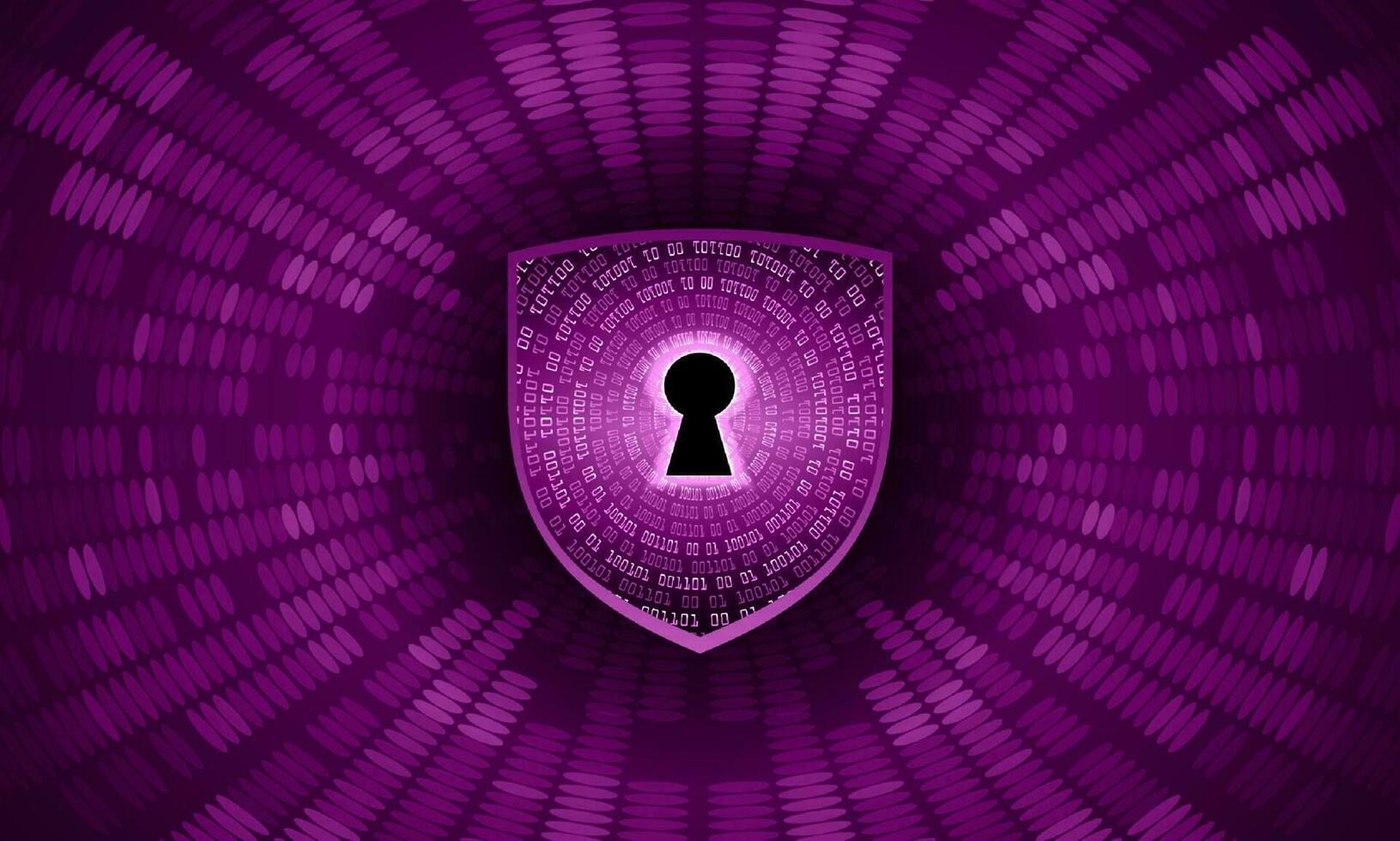 Modern Cybersecurity Technology Background with shield and lock vector