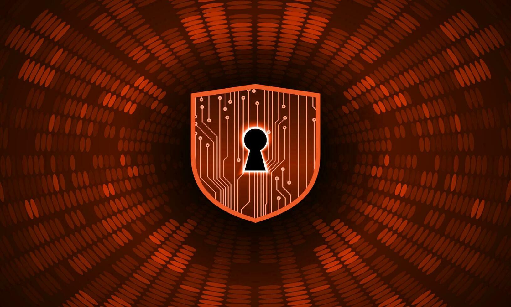 Modern Cybersecurity Technology Background with shield and lock vector