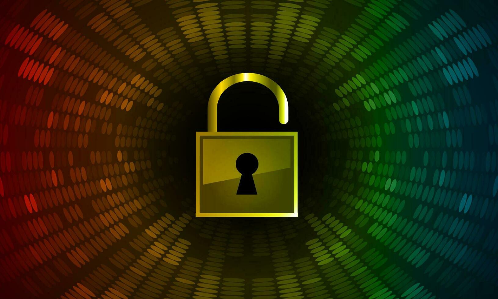 Modern Cybersecurity Technology Background with padlock vector