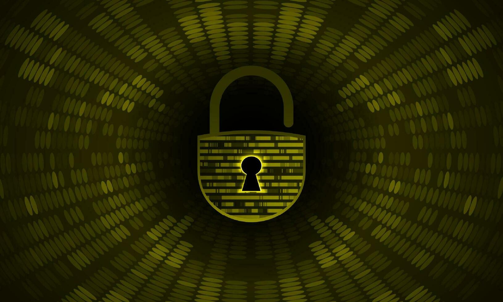 Modern Cybersecurity Technology Background with padlock vector