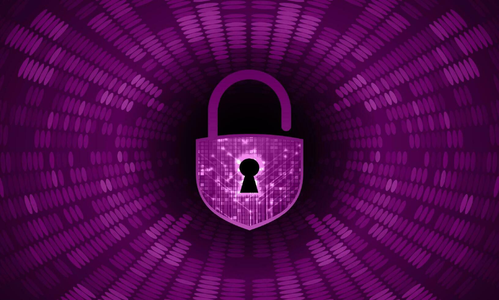 Modern Cybersecurity Technology Background with padlock vector