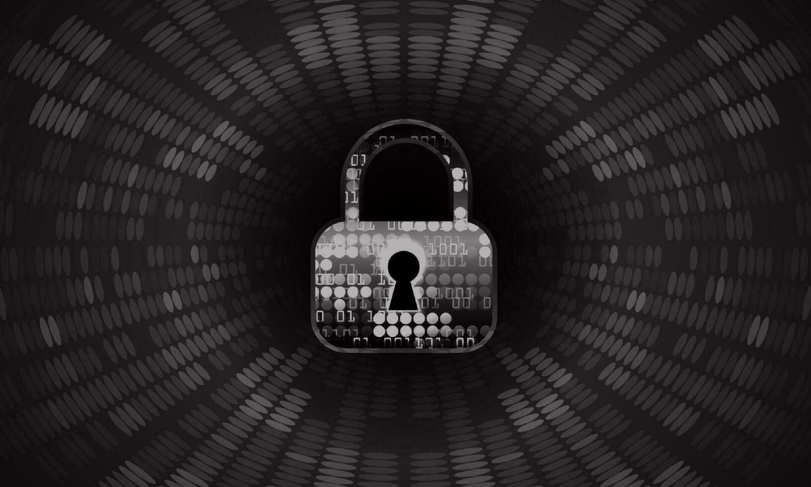 Modern Cybersecurity Technology Background with padlock vector