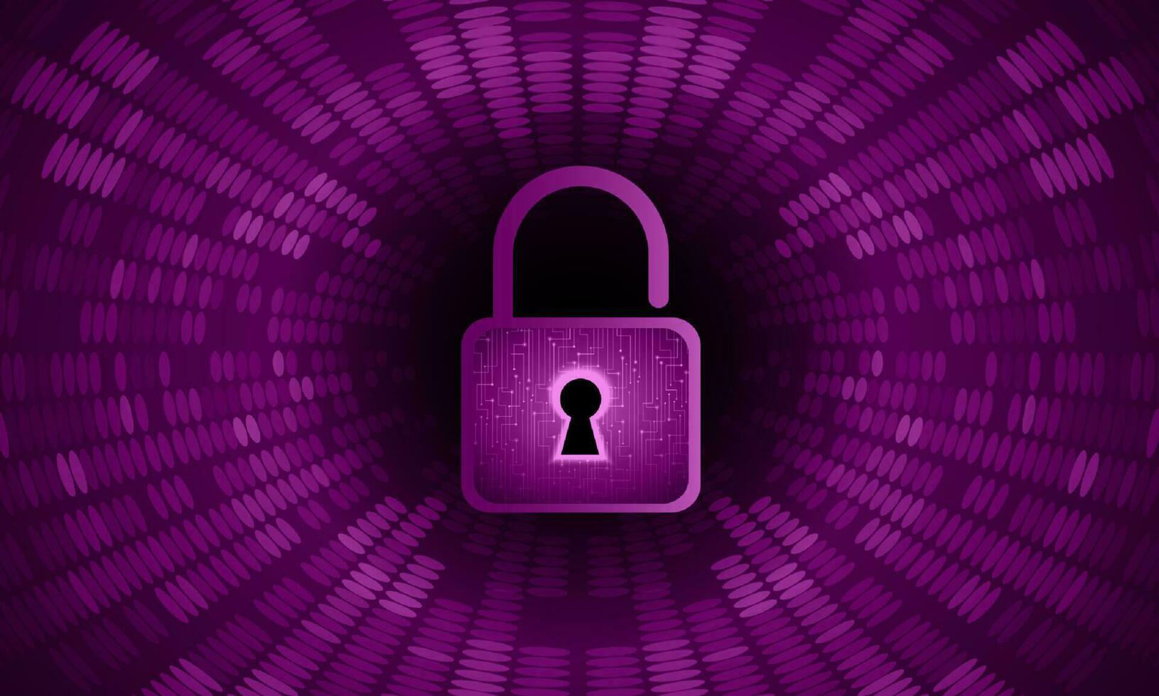 Modern Cybersecurity Technology Background with padlock vector