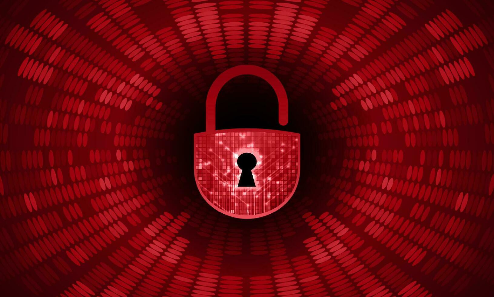 Modern Cybersecurity Technology Background with padlock vector