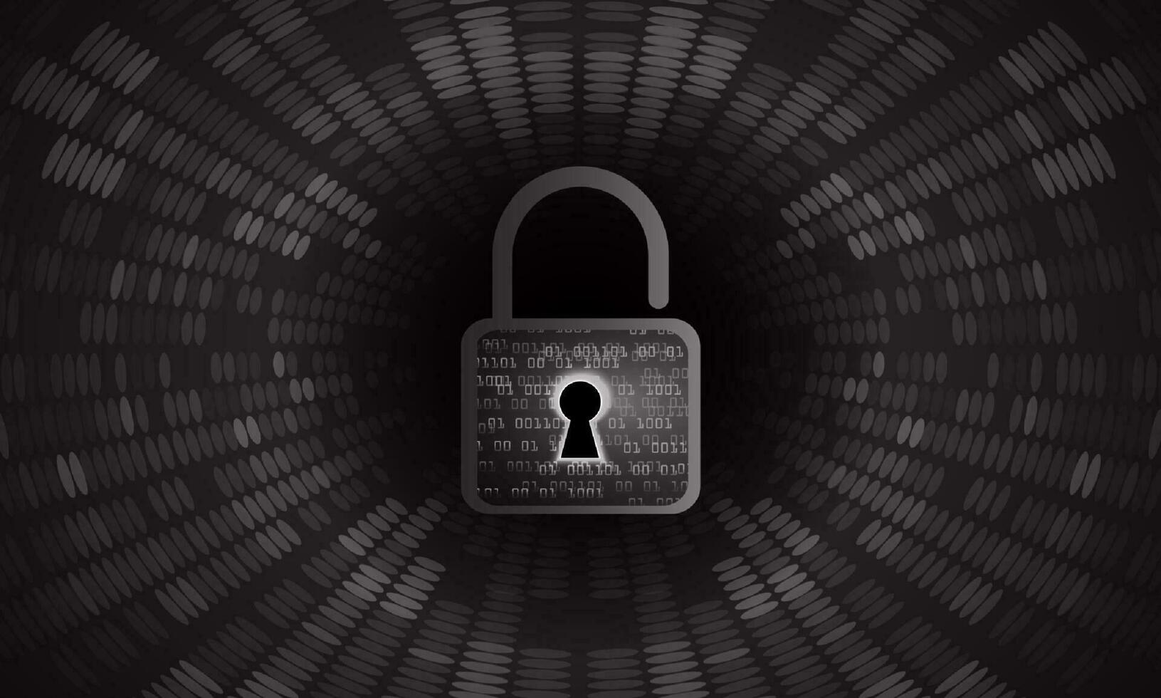 Modern Cybersecurity Technology Background with padlock vector