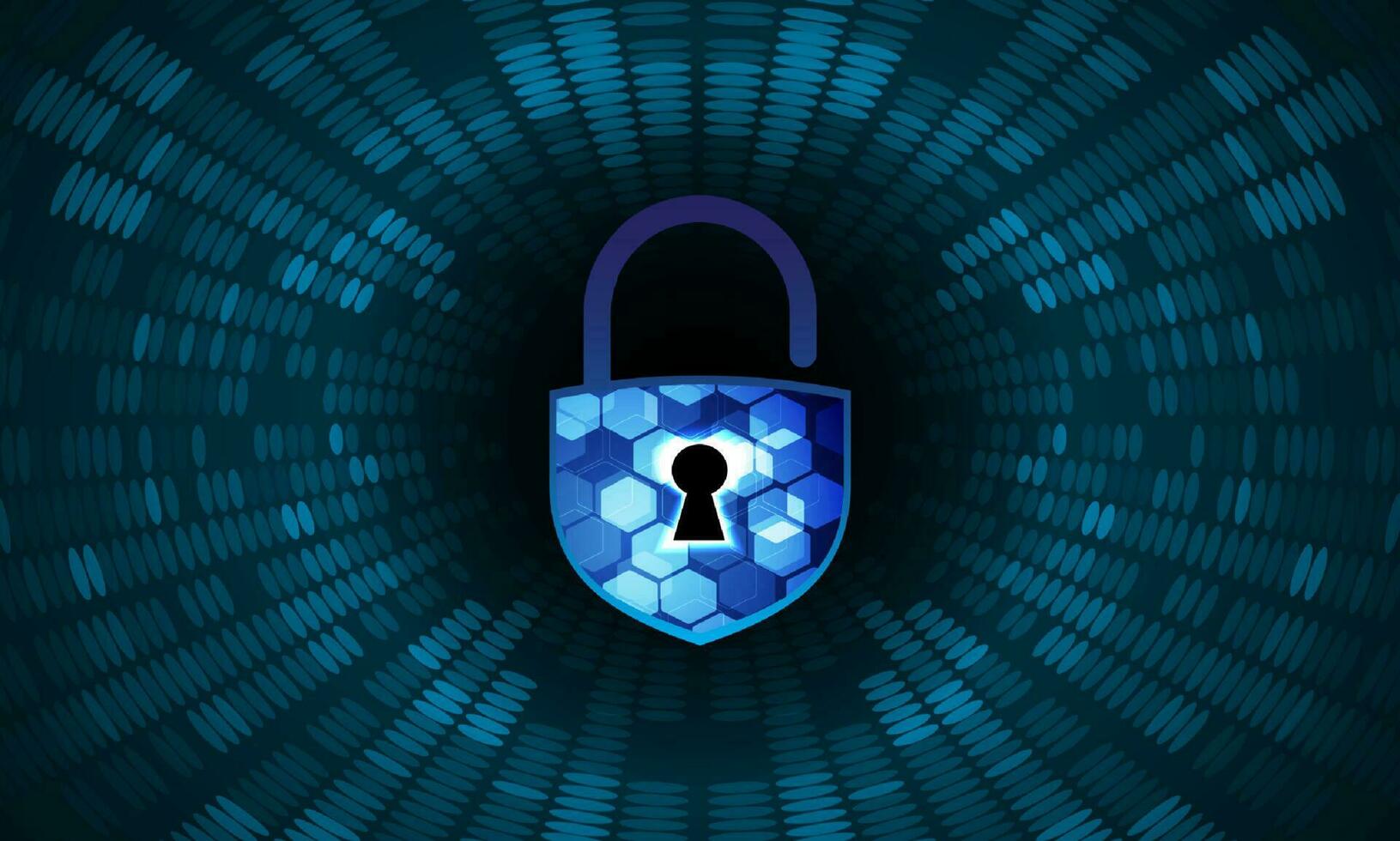 Modern Cybersecurity Technology Background with padlock vector