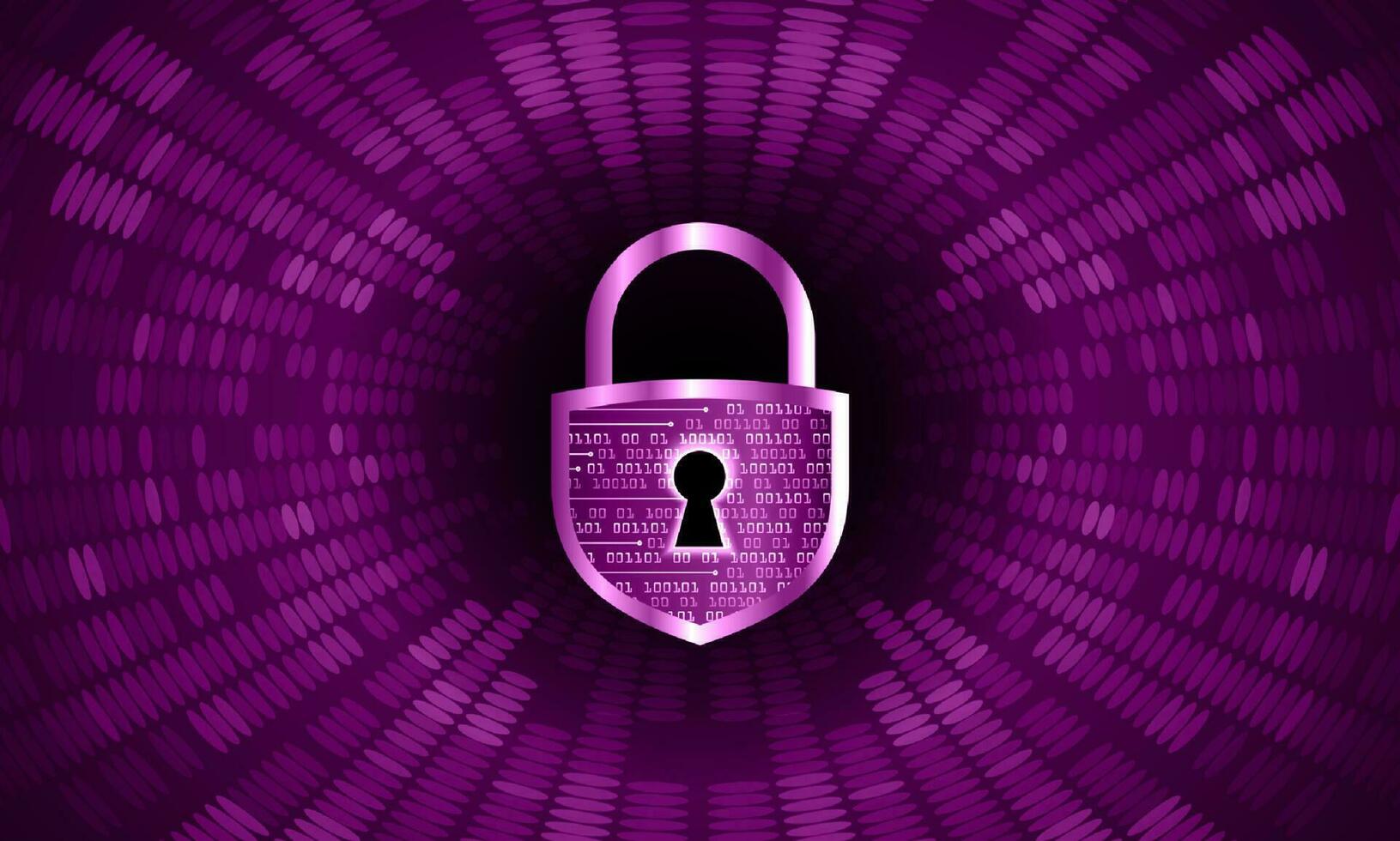 Modern Cybersecurity Technology Background with padlock vector