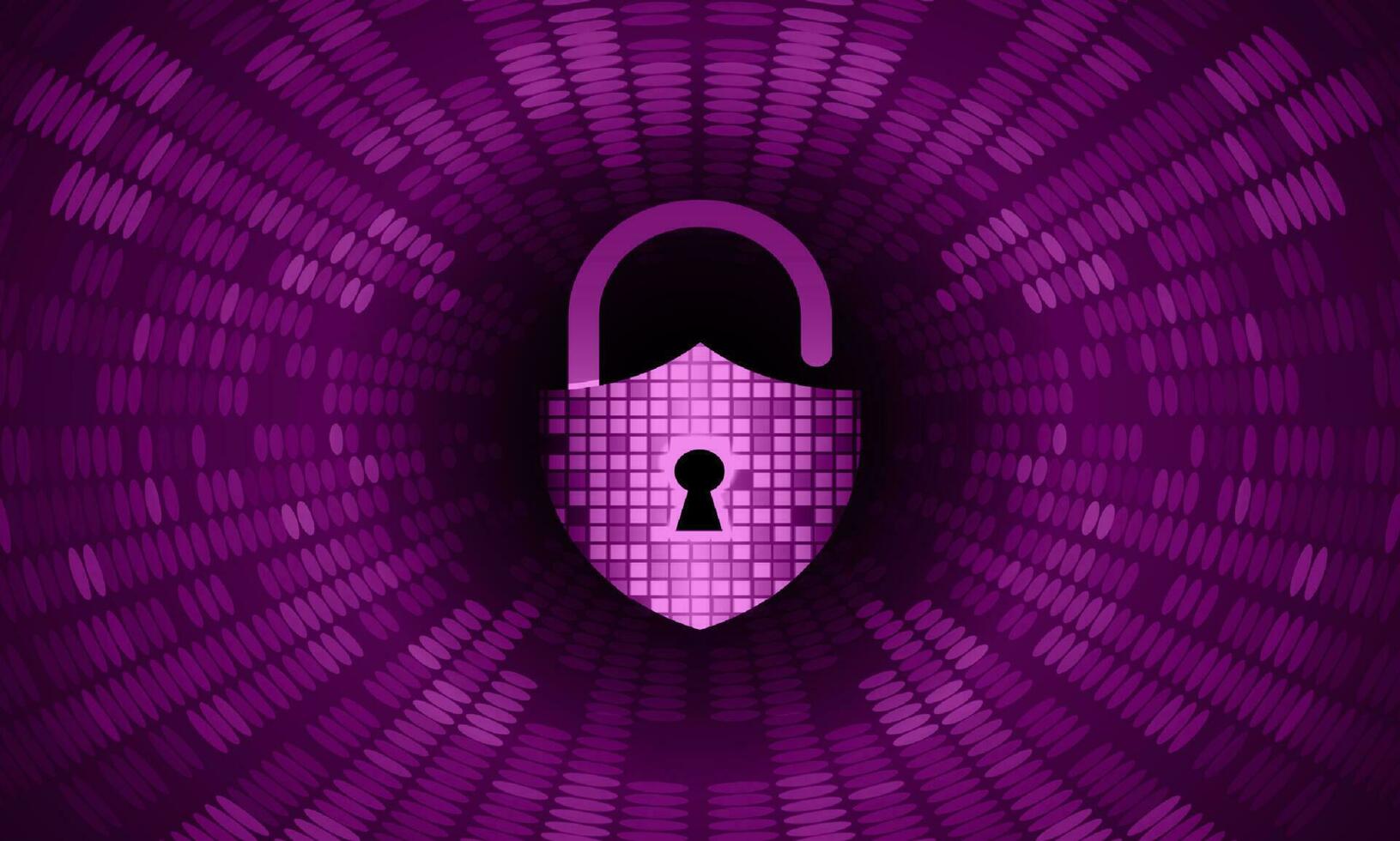 Modern Cybersecurity Technology Background with padlock vector