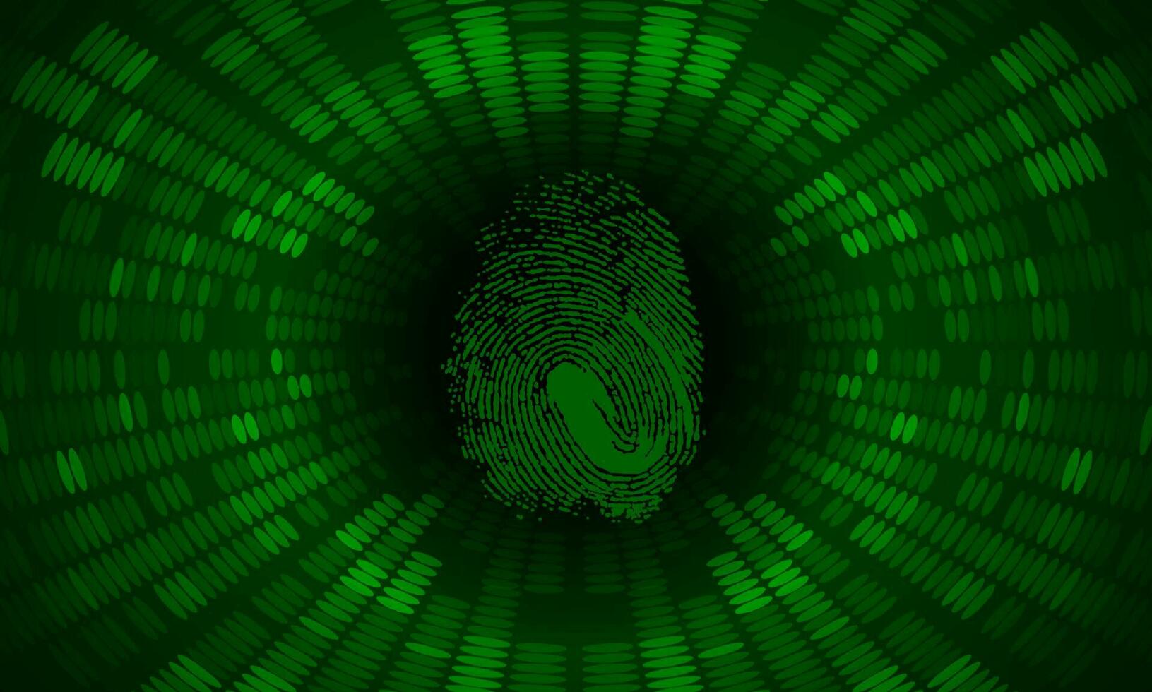 Modern Cybersecurity Technology Background with finger print vector