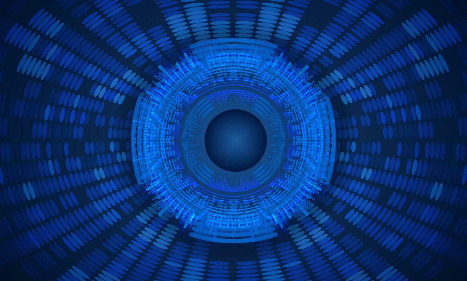 Modern Holographic Eye on Technology Background vector