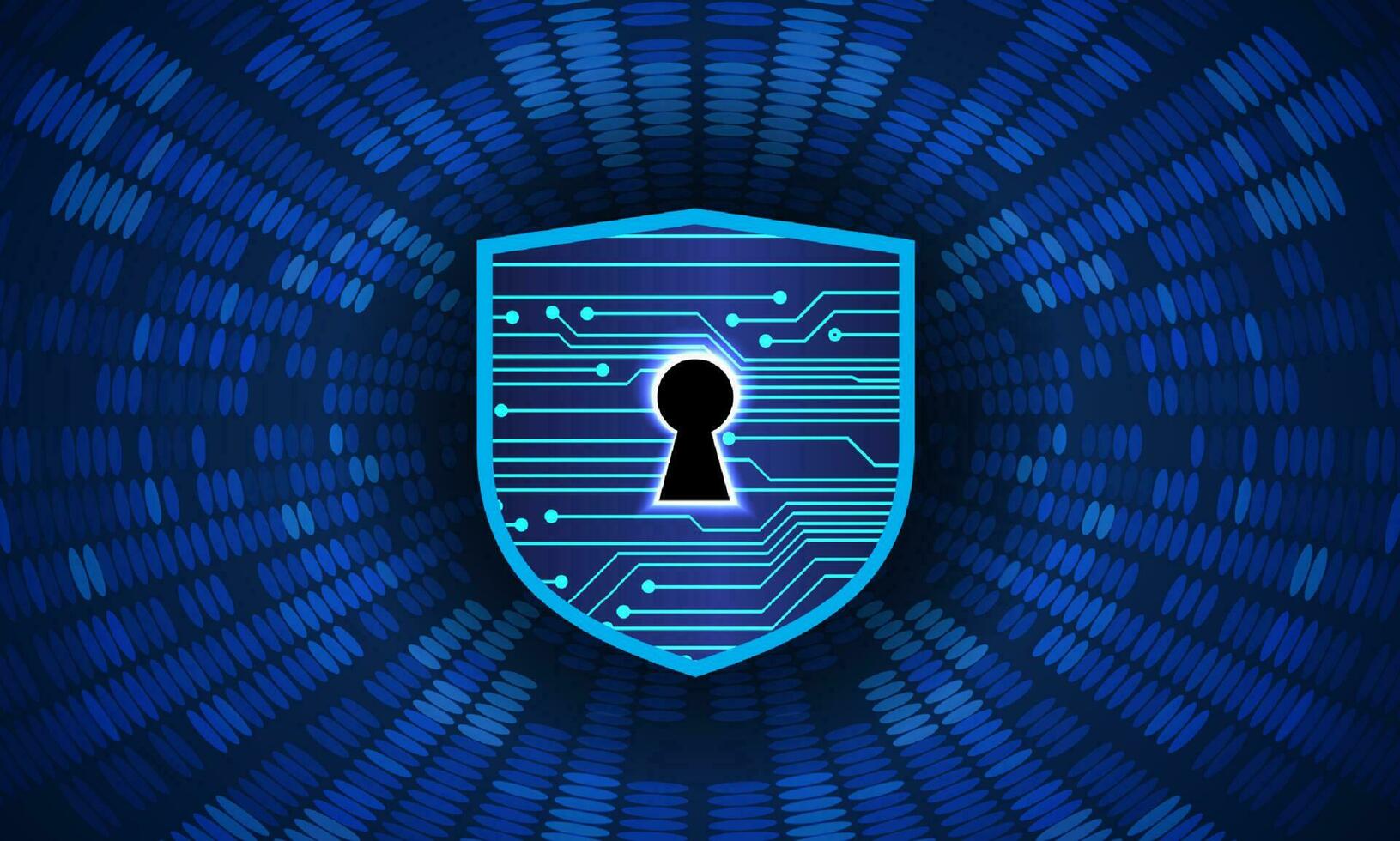 Modern Cybersecurity Technology Background with shield and lock vector