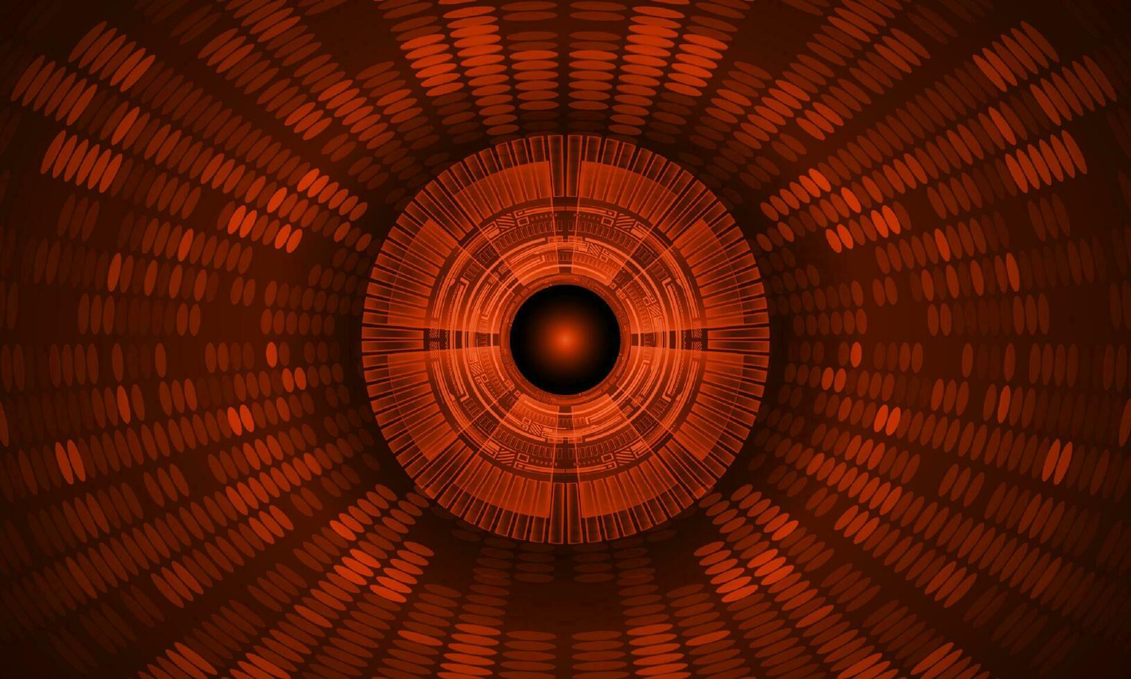 Modern Holographic Eye on Technology Background vector