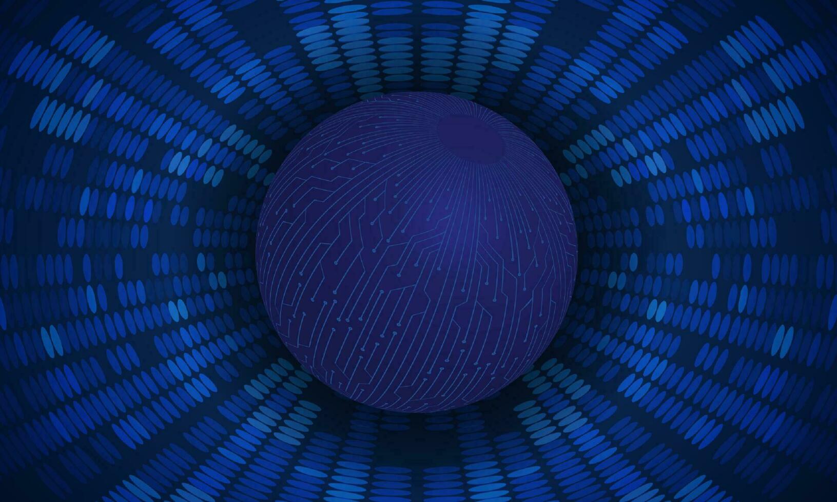 Modern Cybersecurity Technology Background with Blue Globe vector